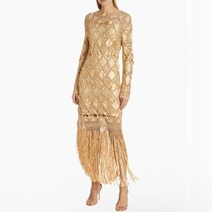 Zimmermann Beige Crochet Long Sleeve Dress